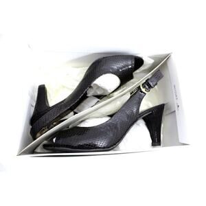 Etienne Aigner Marbella Women’s 7 M Brown Faux Snakeskin Slingback Shoes NEW